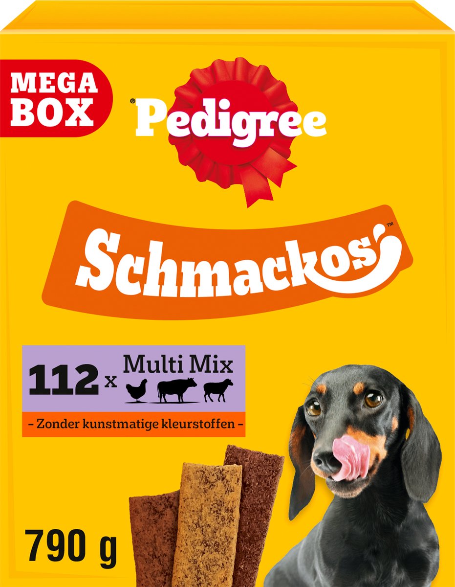 Snacks pour chiens Pedigree - schmackos megabox - 110 pièces 790 g