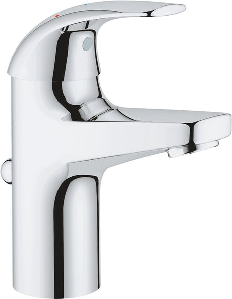 Robinet pour lavabo Grohe quickfix start courbe - ecojoy - avec vidage - chrome - économie d'eau