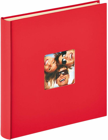 Walther sk-110-r fun - album autocollant - taille 33 x 34 cm - rouge