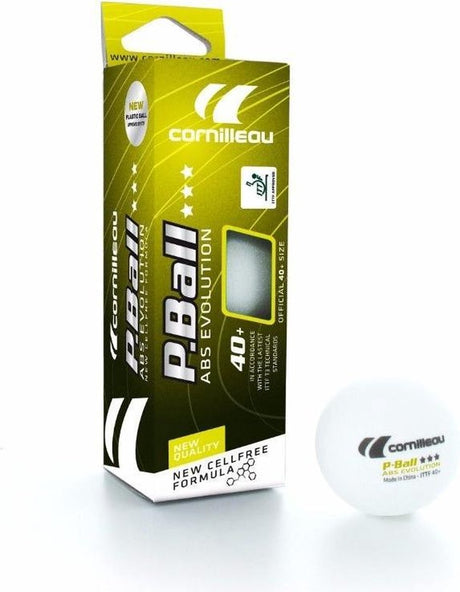 Cornilleau balles de tennis de table p-ball *** blanc 3 pcs.
