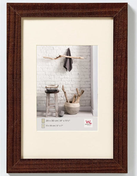 Walther home - cadre en bois - format photo 40x50 cm - noyer