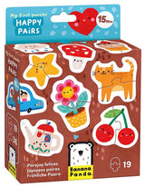 Jouets puzzle banane panda - mes premiers puzzles heureux doubles 19 pièces.