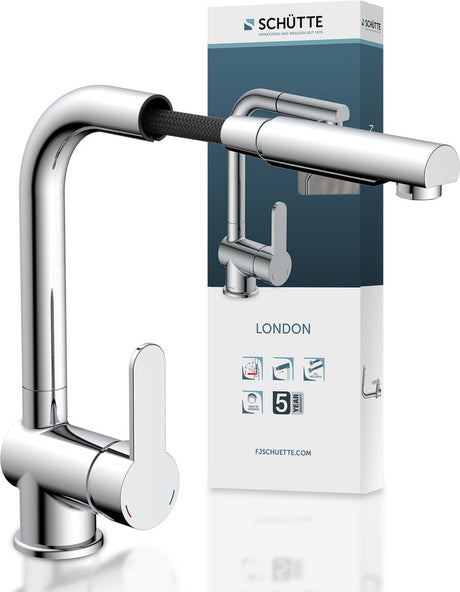 Schütte eenknops Mixer London Chrome -Colored