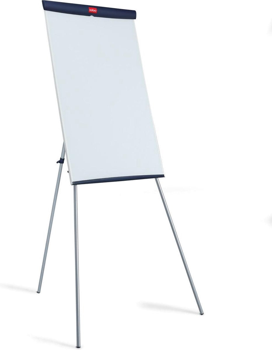 Tableau à feuilles Nobo Essence en acier - avec trépied - magnétique - blanc