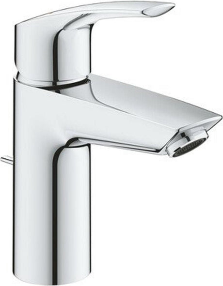 Mitigeur de lavabo Grohe Eurosmart taille S levier en métal Silkmove starlight ecojoy avec vidange automatique fixation rapide chrome