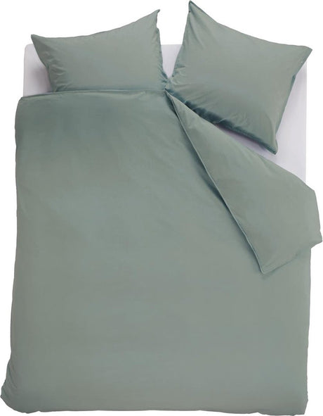 Ambiante cotton uni dekbedovertrek - effen - tweepersoons - 200x200 220 cm - groen