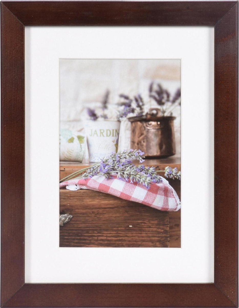 Cadre photo Henzo - - jardin - format photo 15x20 cm - marron foncé