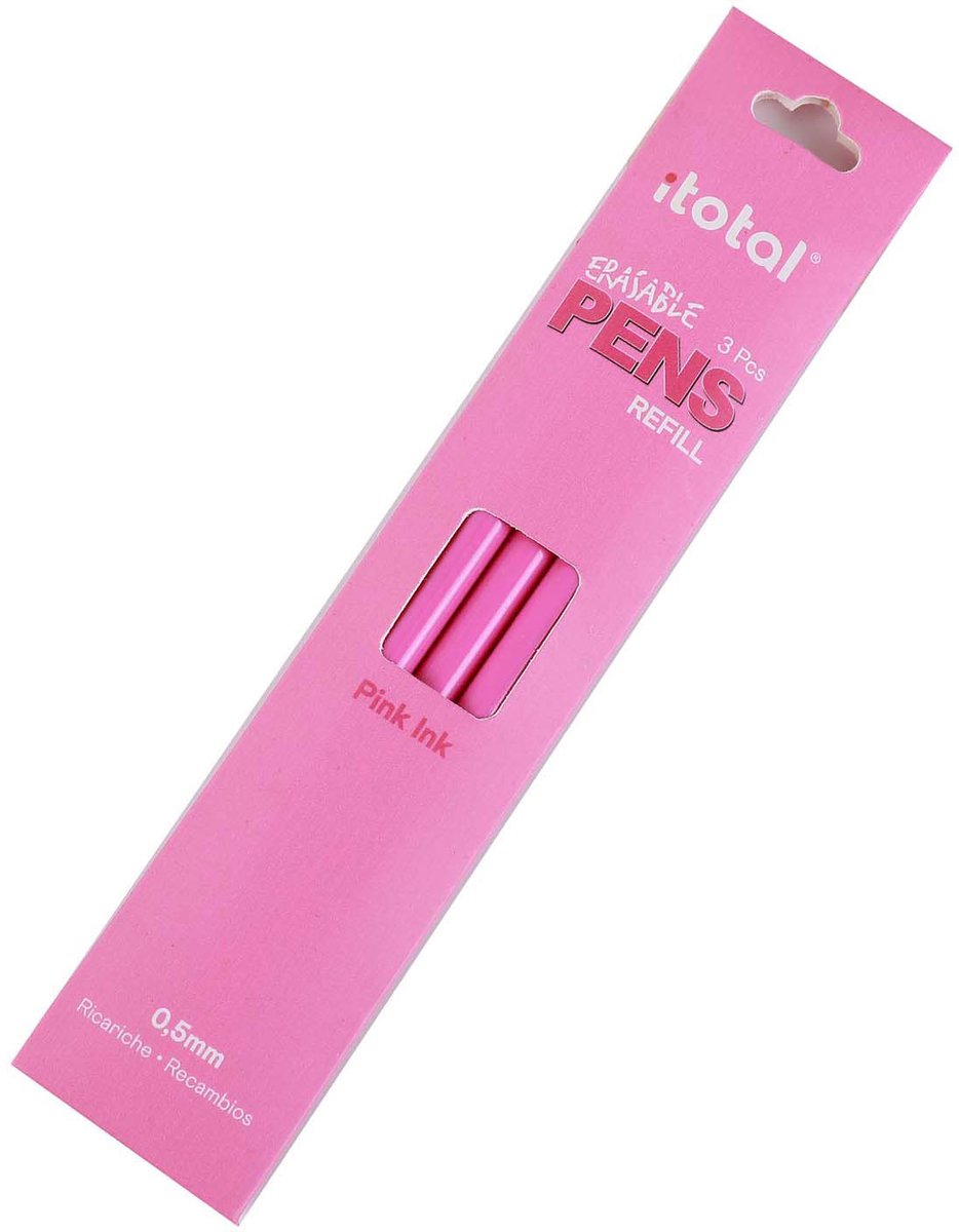 Recharge d'encre effaçable Itotal rose, 3 pcs.
