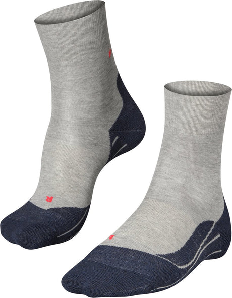 Falke ru4 chaussettes de course en coton anti-ampoules en matériau fonctionnel hommes gris - taille 44-45