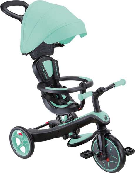Tricycle Globber - tricycle 4 en 1 en neuf - coin - cabriolet 4en1 - avec barre de poussée - de 10 mois à 5 ans