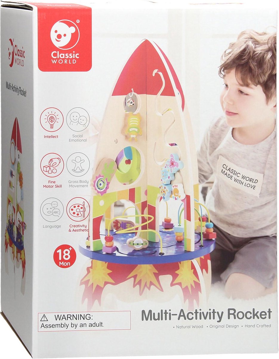 Fusée d'activités en bois Classic World World