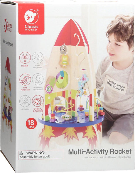 Fusée d'activités en bois Classic World World
