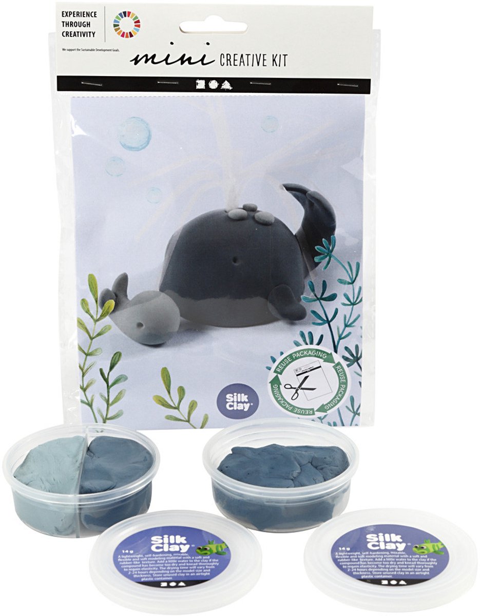 Creativ company cc mini kit créatif baleine avec veau