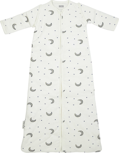 Meyco gigoteuse hiver lune - manches zippées - indigo - 70cm - gigoteuse d'hiver