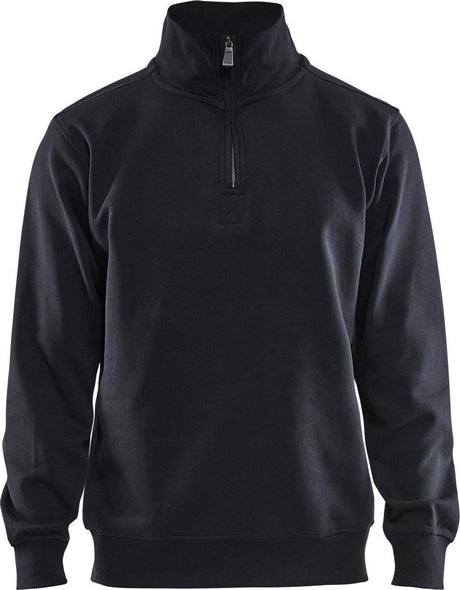 Brandless sans marque blaklader sweat jersey 1 2 fermeture éclair 3365-1048 - noir - xxxl
