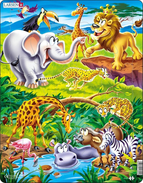 Selecta Larsen puzzle animaux - en safari, 18 pcs.