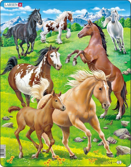 Selecta Larsen puzzle animaux - chevaux, 65 pcs.