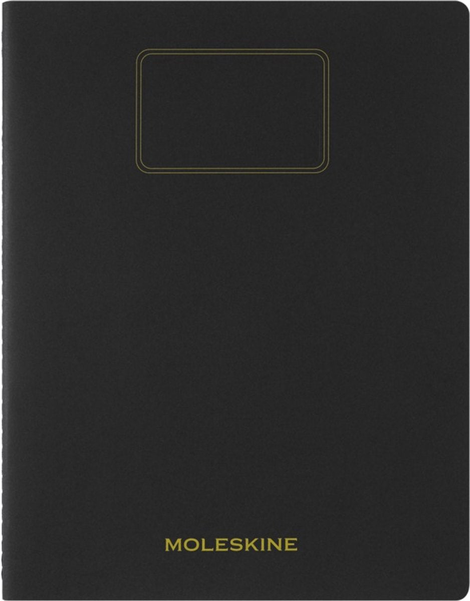 Moleskine cahier d'étudiant xxl - kraft souple - ligné - noir