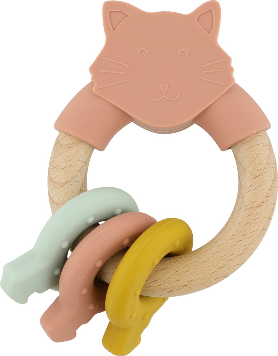 Bague d'activité en bois et silicone Trixie - Mme. chat