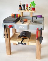 Cuisine d'été Ecoiffier avec barbecue et four à pizza, 27 pcs.