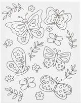 Creativ company toile de peinture avec impression, papillons, d: 1,6 cm, taille 24x30 cm, 360 g, 1 pièce