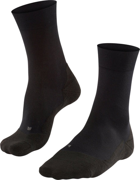 Falke go2 chaussettes de golf en coton anti-ampoules en matériau fonctionnel hommes noir - taille 44-45