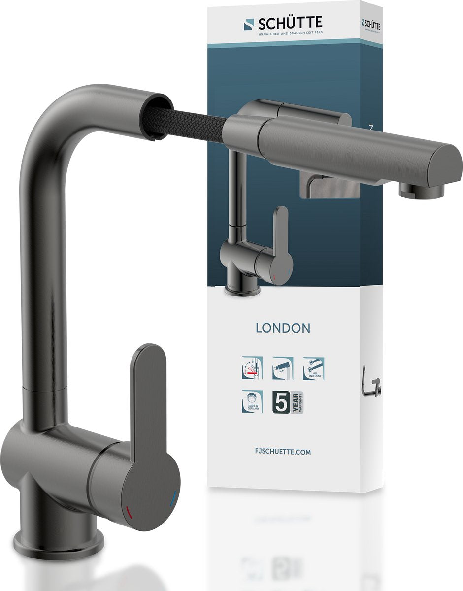 Schütte Schütte Eenknops Mixer avec Spout Matgraphite London extensible London