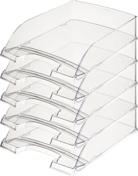 Leitz corbeille à courrier plus 5226 transparent 5 pièces