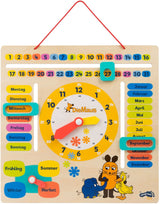 Small foot - Tableau d'apprentissage en bois indiquant l'heure souris - en allemand