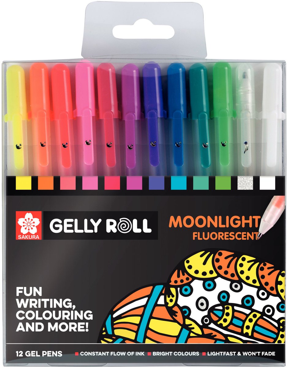 Sakura gelly roll clair de lune ensemble 12