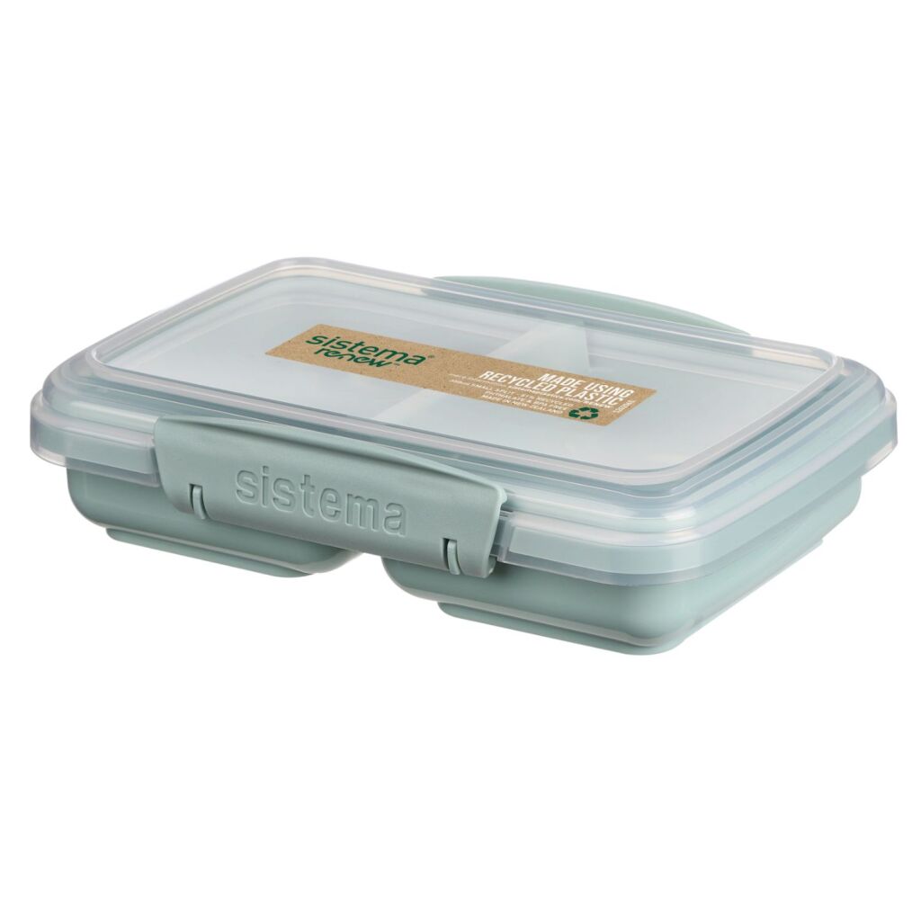 Sistema boîte snack à emporter 2 compartiments 350 ml bleu clair bleu assorti