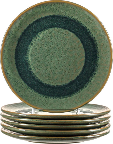 Leonardo matera - assiette - ∅23cm - vert - 6 pièces