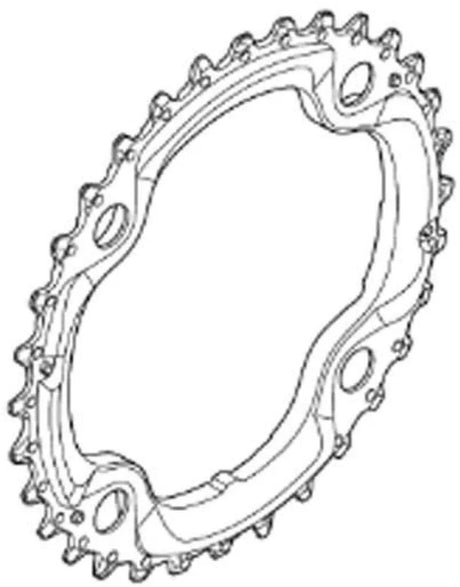 Cale de plateau Shimano FC-T521. fc-t521 36 dents à 4 bras 104 mm