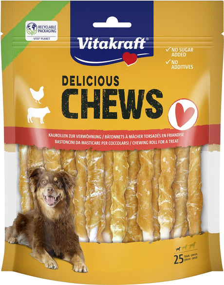 Vitakraft charcuterie rouleaux à mâcher s 25 pcs. 300 gr - collation pour chien