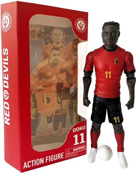 figurine Megableu diables rouges - jeremy doku - poupée de football avec membres mobiles - marchandise officielle