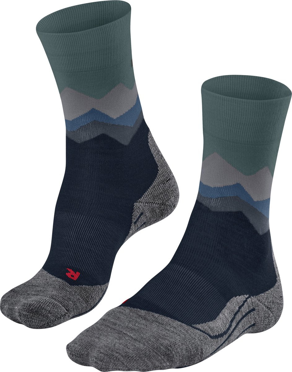 Falke tk2 chaussettes de marche en laine épaisse anti-ampoules en matériau fonctionnel hommes bleu - taille 44-45