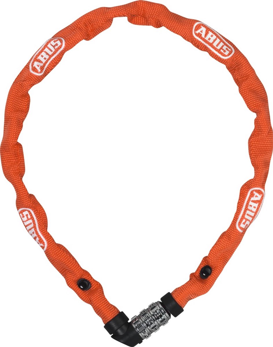 Antivol à chaîne Abus pour vélo - 1200 web - niveau de sécurité 3 - orange - 110 cm - adapté aux vélos pour enfants