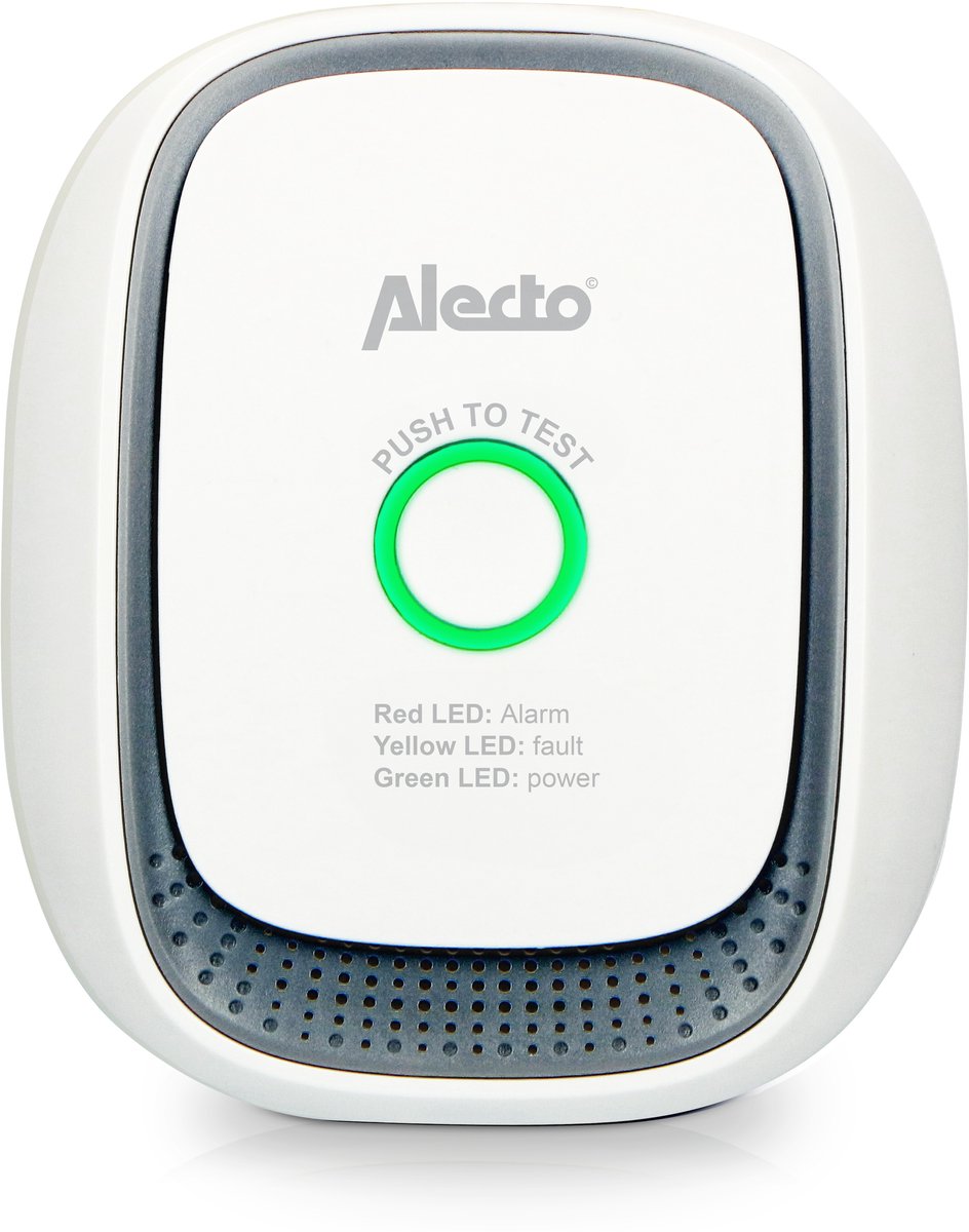 Alecto ga11 - détecteur de gaz pour gaz naturel (méthane) - conforme à la norme en50194 - alarme 70 db - bouton test