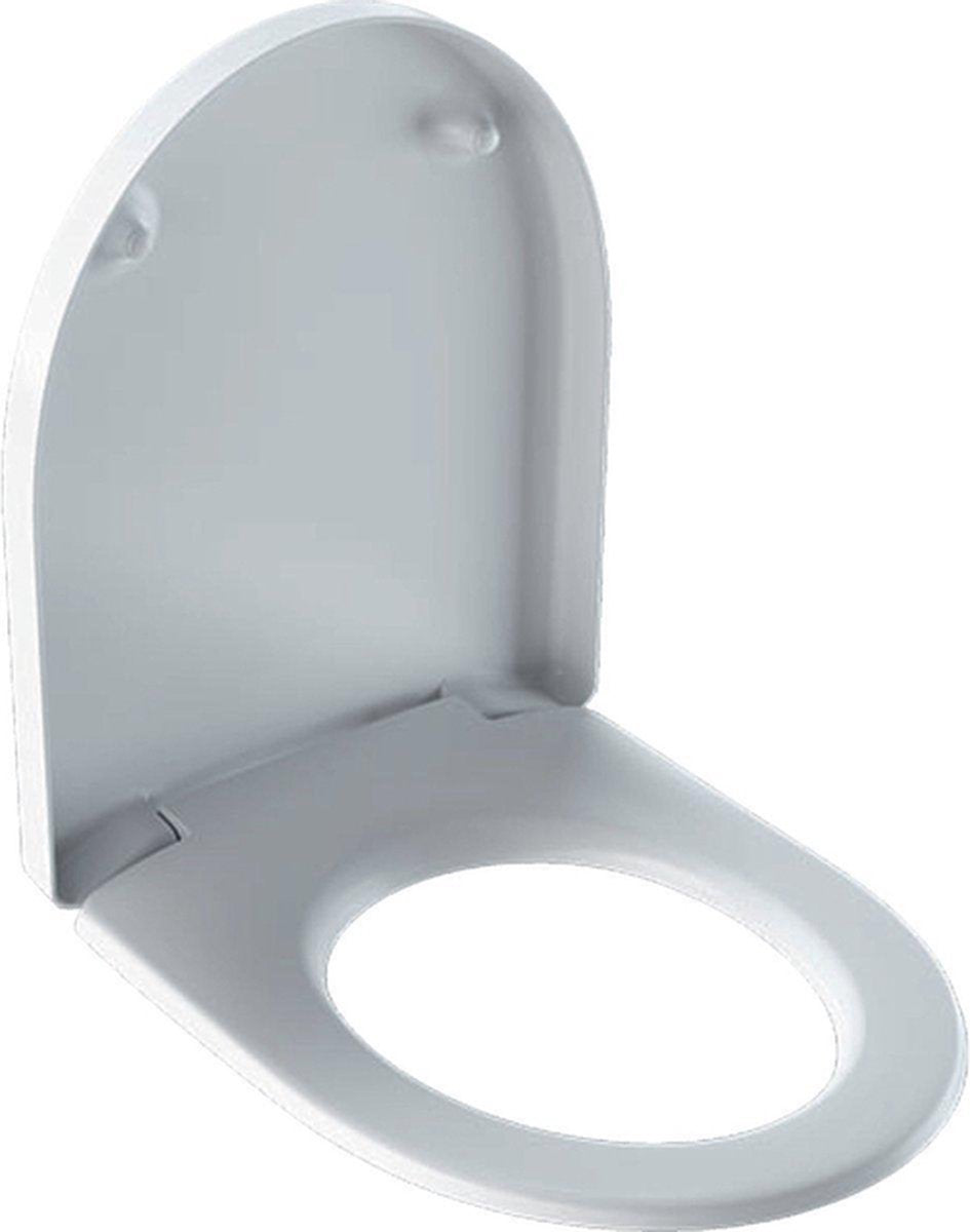 Abattant WC Geberit 300 basic avec couvercle pour WC suspendu sans rebord blanc