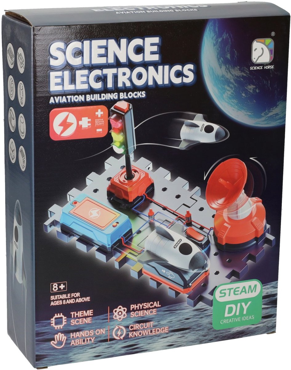 Lobbes Science Electronics Kit de construction aéronautique électrique avec feu de circulation