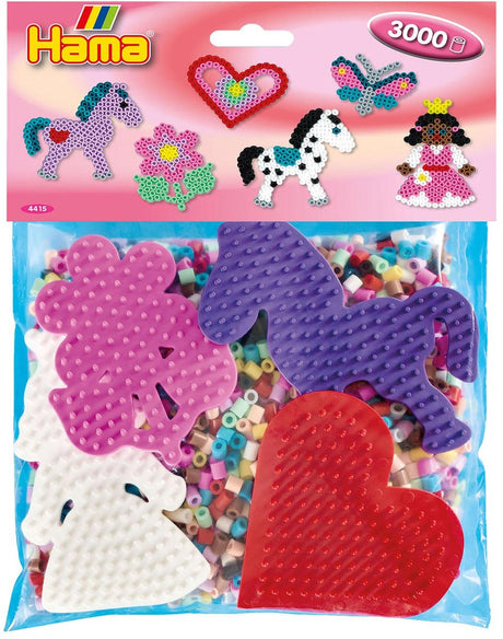 Kit de perles thermocollantes Hama midi, pack groupé rose, 3000 pcs.
