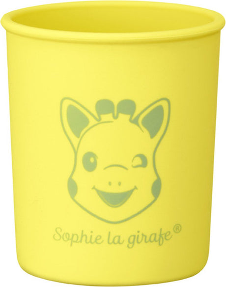 Gobelet Sophie la girafe - vaisselle pour enfants - gobelet - passe au lave-vaisselle et au micro-ondes - silicone - dans une boîte cadeau blanche - jaune