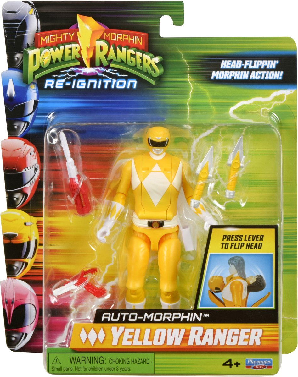 Boti power rangers voiture morphin ranger jaune