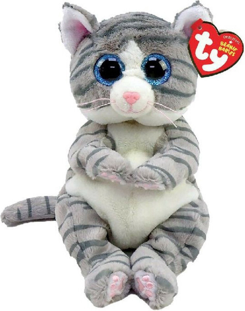 Ty bonnet bébés ventre mitzi chat, 15cm