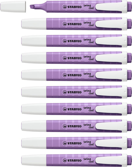 Stabilo swing cool - surligneur - naturecolors wildflower - gris violet - boîte de 10 pièces