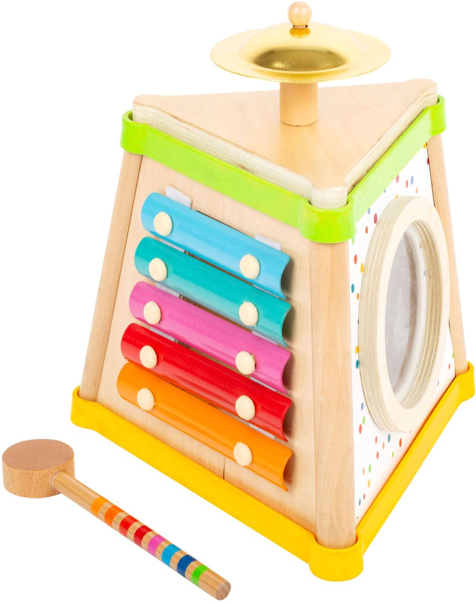 Small foot - triangle musical en bois à pois