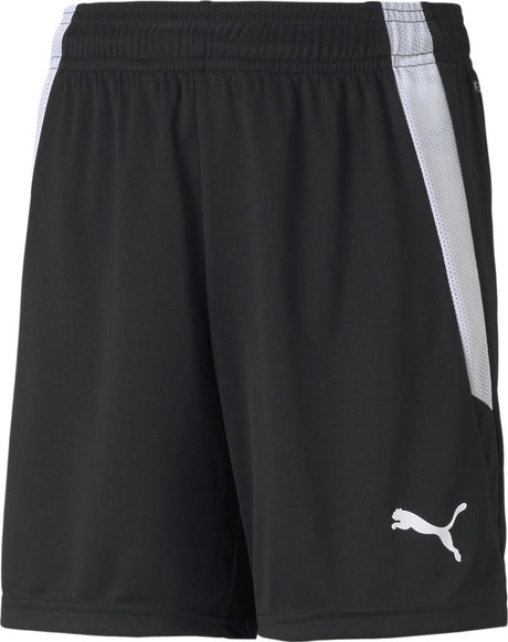 Puma teamliga shorts jr pantalon de sport unisexe - noir- blanc