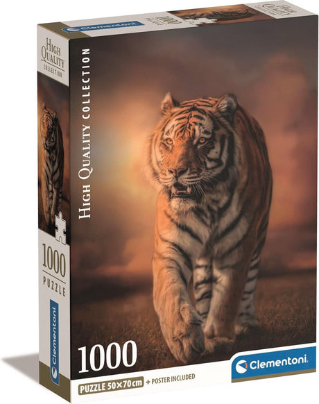 Puzzle Tigre Clementoni - Puzzle Tigre - Puzzle Animal 1000 pièces - 70x50 cm - pour Adultes et Enfants à partir de 14 Ans