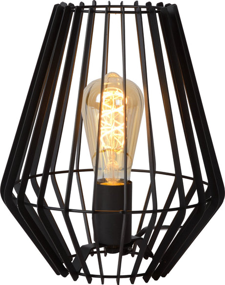 Lucide reda - lampe de table - 1xe27 - noir