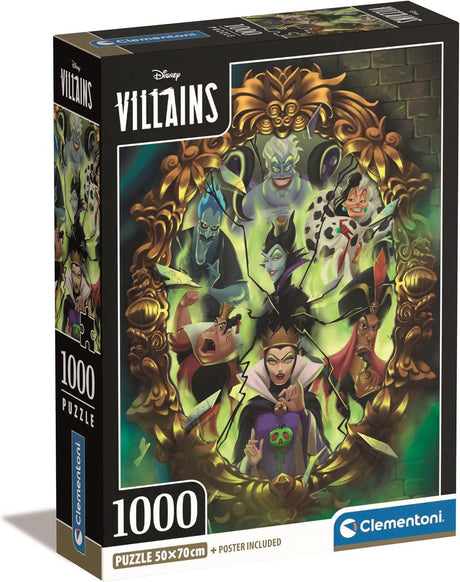 Clementoni - puzzle - 1000 pièces - méchants - puzzle pour adultes - licence série spéciale